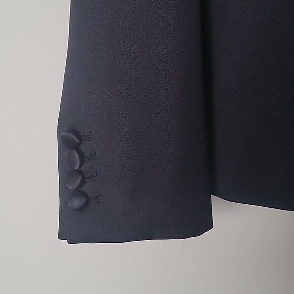 NEW J Crew SZ 2 Wool Black Blazer Jacket Academia Office Preppy VTG Y2K Tuxedo - Picture 3 of 15